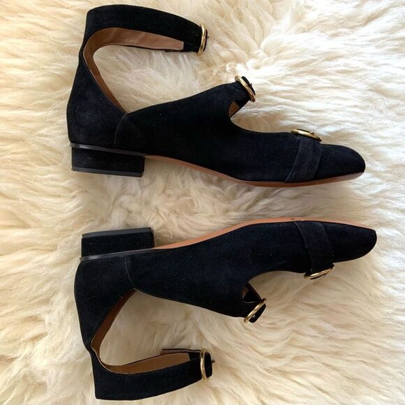 CHLOÉ Multi-strap Suede Ballet Flats (Sz 39.5) - Picture 5 of 13